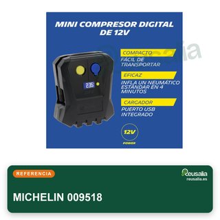 MICHELIN 009518 Mini Compresor Digital 12V