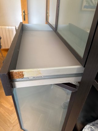 Mobile vetrina Ikea Nero/Wengé - Dimensioni sotto