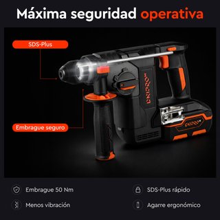 Martillo Perforador 20V, Brushless, Sin Batería