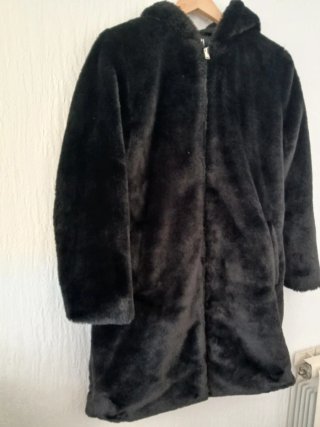 Abrigo Largo  Negro Suave Zara Talla XS