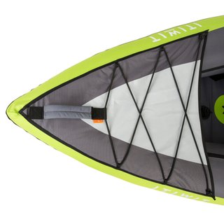 Kayak hinchable de travesía Itiwit 100 1/2 plazas verde