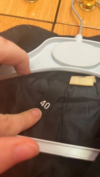 Chaquetón Negro H&M Talla M