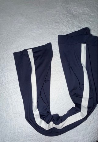 Pantalones Deportivos Azul Marino con Rayas