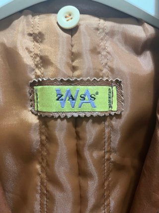Cappotto in pelle marrone taglia S