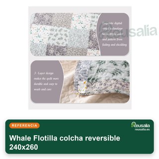 Whale Flotilla colcha reversible 240x260