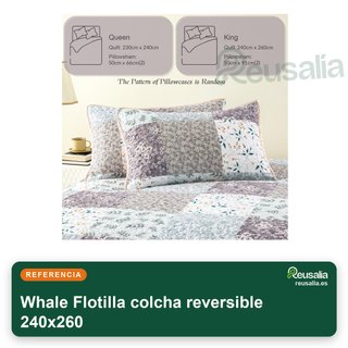 Whale Flotilla colcha reversible 240x260