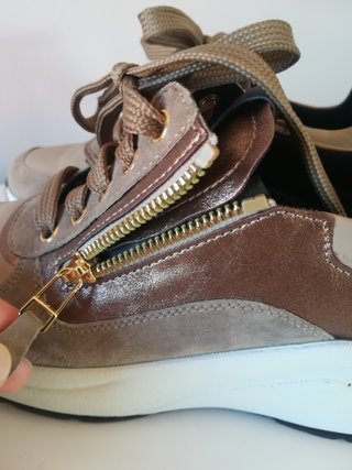 Sneakers color tortora con zeppa - Melluso n.38