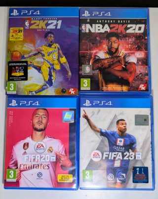 Lote Juegos PS4: NBA 2K20, 2K21, FIFA 20, FIFA 23