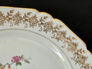 🇫🇷 Set 6 Platos Llanos Vintage Porcelana