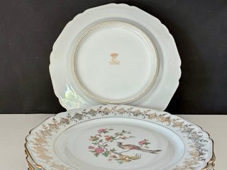 🇫🇷 Set 6 Platos Llanos Vintage Porcelana