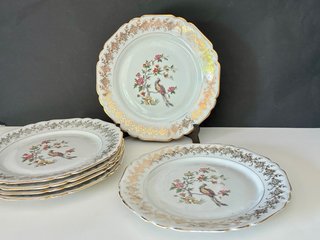 🇫🇷 Set 6 Platos Llanos Vintage Porcelana