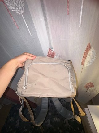Bolso mochila viaje beige