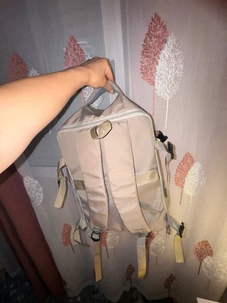 Bolso mochila viaje beige