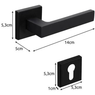 Set Maniglie per Porta Nero Opaco