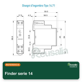 Finder serie 14 automático escalera 16A