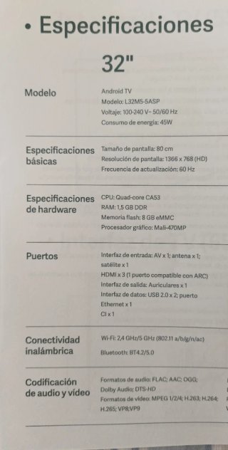 TV Xiaomi 32 pulgadas averiada
