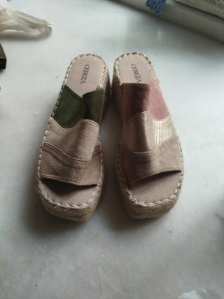 Sandalias plataforma yute Cereza