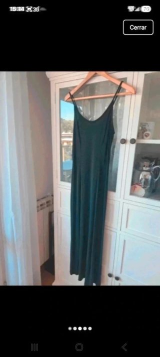Vestido largo de tirantes verde
