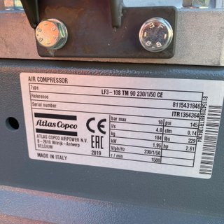 Compresor Atlas Copco LF3 sin aceite