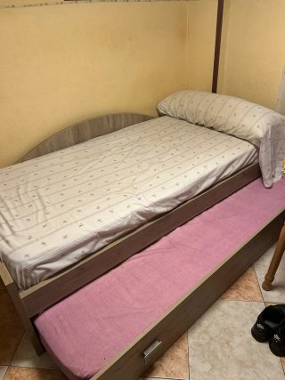 Cama nido 90cm madera y tela
