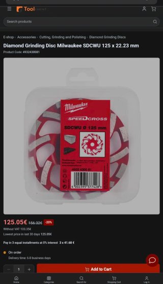 MILWAUKEE SPEEDCROSS 125mm