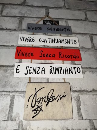 Targa Vasco Rossi Vivere senza rimpianto