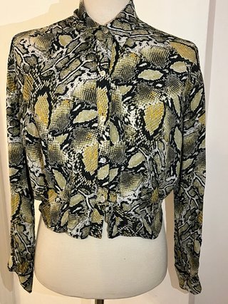 Camisa Vintage Estampado Serpiente
