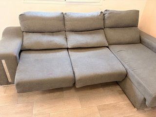 Sofá Cama Chaise Longue Gris