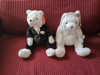 TY Beanie Baby Osos Boda Novia Novio 2002
