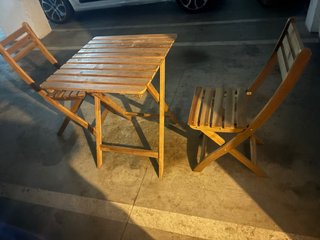 Mesa y Sillas Terraza Madera