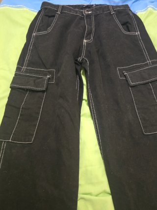 Pantalón Cargo Bershka Negro