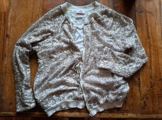 Chaqueta lentejuelas doradas