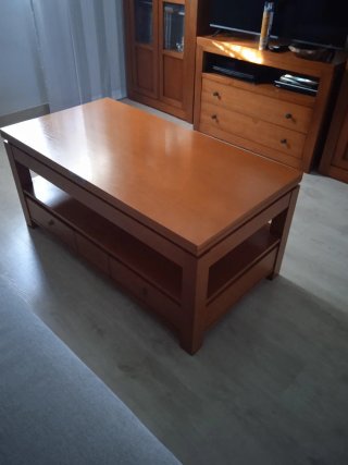 Mesa de centro extensible madera de haya