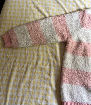 Cárdigan de Rayas Rosa y Blanco