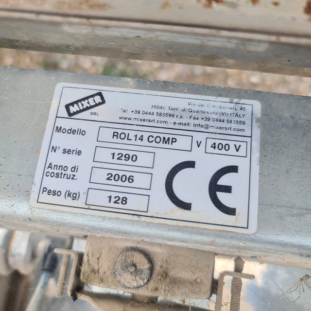 Mezcladora de materiales Rol 14 5.5kW