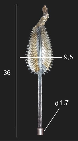 Ricambio Lampadario Vetro Murano Foglia Oro Argent