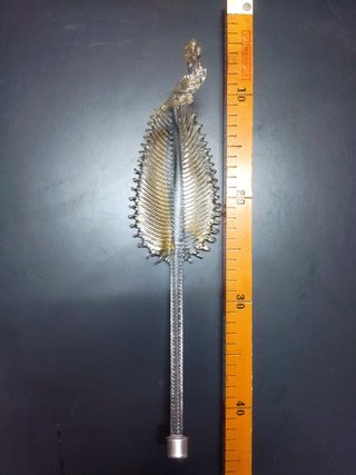 Ricambio Lampadario Vetro Murano Foglia Oro Argent