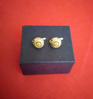 Pendientes Botón Baño de Oro