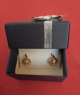 Pendientes Botón Baño de Oro