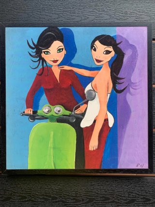 Lote de 2 cuadros enmarcados Pop/Vintage.
