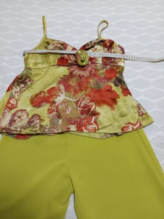 Conjunto de Fiesta 3 Piezas Verde y Flores
