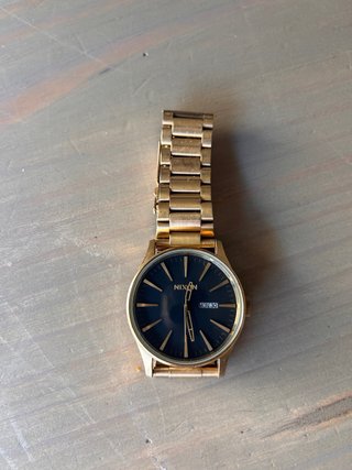 Reloj Nixon Hombre Dorado y Negro
