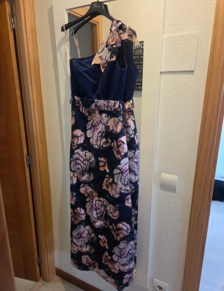 Vestido de fiesta largo estampado