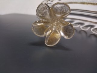 Ricambio Lampadario Vetro Murano Foglia Oro