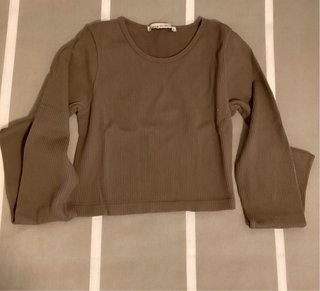 Camiseta manga larga acanalada