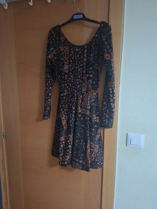 Vestido Vintage Estampado Talla XS
