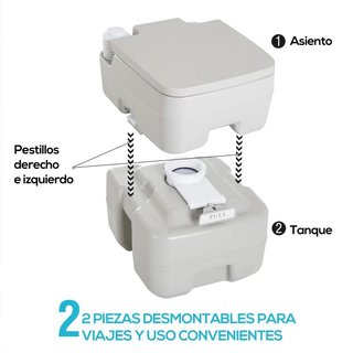 Inodoro Químico 20L Portátil Camping Caravana