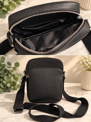 Bolso Bandolera Negro Mango