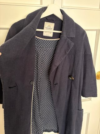 Abrigo tres cuartos Pull&Bear azul marino Talla S