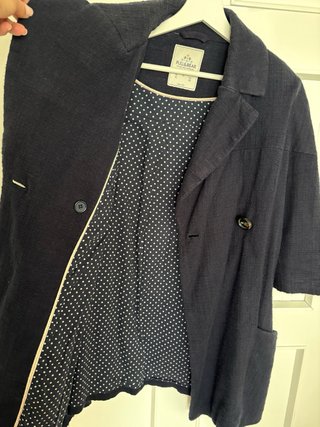 Abrigo tres cuartos Pull&Bear azul marino Talla S